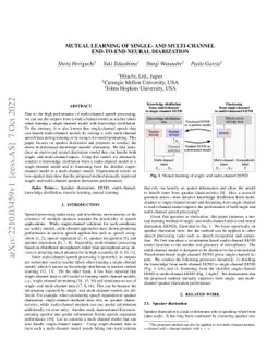 Mutual Learning of Single- and Multi-Channel End-to-End Neural
  Diarization