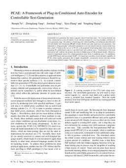 PCAE: A Framework of Plug-in Conditional Auto-Encoder for Controllable
  Text Generation