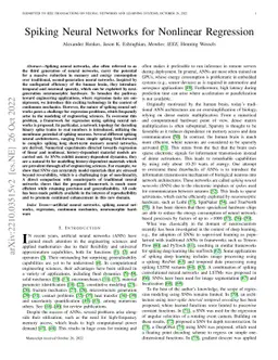Spiking neural networks for nonlinear regression