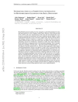 Neuroevolution is a Competitive Alternative to Reinforcement Learning
  for Skill Discovery