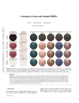 Learning to Learn and Sample BRDFs