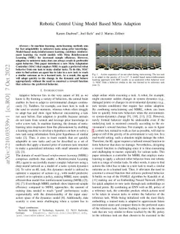 Robotic Control Using Model Based Meta Adaption