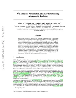 A2: Efficient Automated Attacker for Boosting Adversarial Training