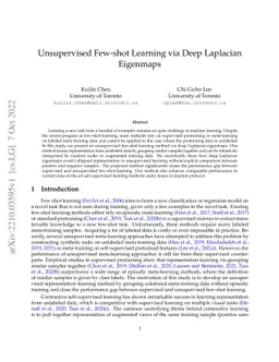Unsupervised Few-shot Learning via Deep Laplacian Eigenmaps