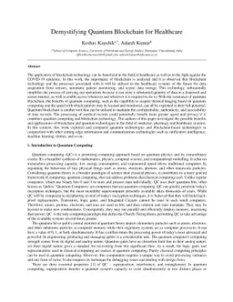 Demystifying Quantum Blockchain for Healthcare