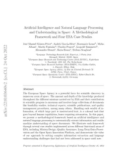 Artificial Intelligence and Natural Language Processing and
  Understanding in Space: A Methodological Framework and Four ESA Case Studies