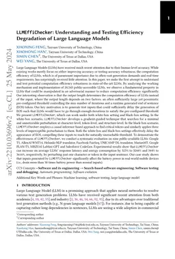 LLMEffiChecker: Understanding and Testing Efficiency Degradation of
  Large Language Models
