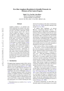 Few-Shot Anaphora Resolution in Scientific Protocols via Mixtures of
  In-Context Experts