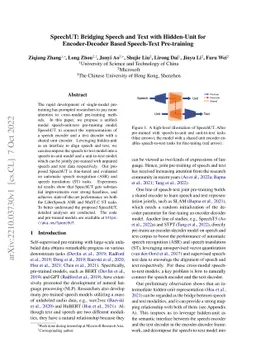 SpeechUT: Bridging Speech and Text with Hidden-Unit for Encoder-Decoder
  Based Speech-Text Pre-training
