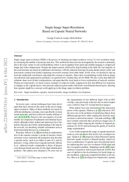Single Image Super-Resolution Based on Capsule Neural Networks