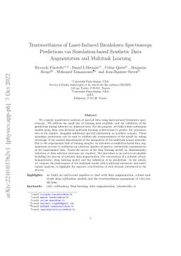 Trustworthiness of Laser-Induced Breakdown Spectroscopy Predictions via
  Simulation-based Synthetic Data Augmentation and Multitask Learning
