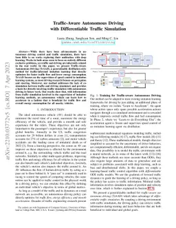 Traffic-Aware Autonomous Driving with Differentiable Traffic Simulation