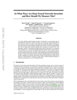 In What Ways Are Deep Neural Networks Invariant and How Should We
  Measure This?