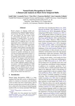 Named Entity Recognition in Twitter: A Dataset and Analysis on
  Short-Term Temporal Shifts