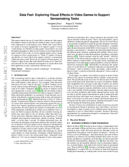Data Feel: Exploring Visual Effects in Video Games to Support
  Sensemaking Tasks