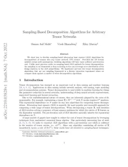Sampling-Based Decomposition Algorithms for Arbitrary Tensor Networks