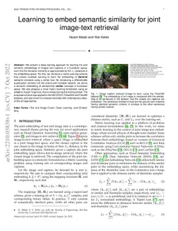 Learning to embed semantic similarity for joint image-text retrieval