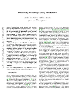 Differentially Private Deep Learning with ModelMix