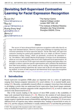 Revisiting Self-Supervised Contrastive Learning for Facial Expression
  Recognition