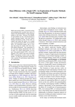 Data-Efficiency with a Single GPU: An Exploration of Transfer Methods
  for Small Language Models