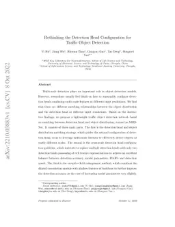 Rethinking the Detection Head Configuration for Traffic Object Detection