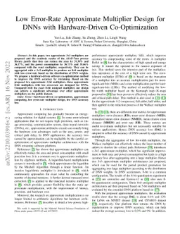 Low Error-Rate Approximate Multiplier Design for DNNs with
  Hardware-Driven Co-Optimization