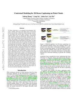 Contextual Modeling for 3D Dense Captioning on Point Clouds