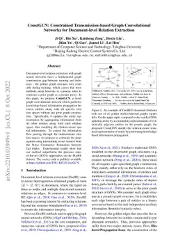 ConstGCN: Constrained Transmission-based Graph Convolutional Networks
  for Document-level Relation Extraction