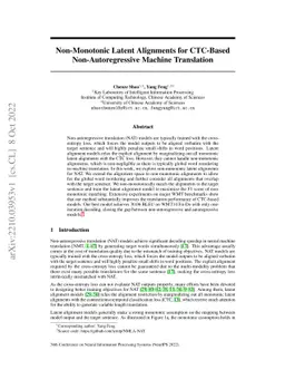 Non-Monotonic Latent Alignments for CTC-Based Non-Autoregressive Machine
  Translation