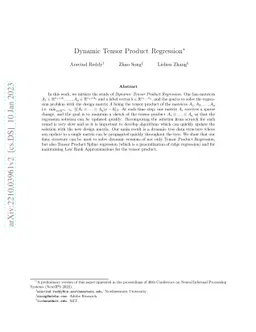 Dynamic Tensor Product Regression
