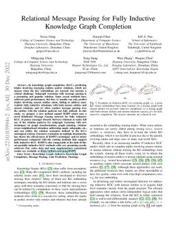 Relational Message Passing for Fully Inductive Knowledge Graph
  Completion