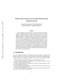 Improving Group Lasso for high-dimensional categorical data