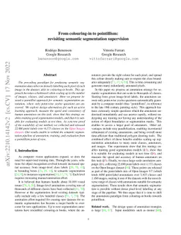 From colouring-in to pointillism: revisiting semantic segmentation
  supervision