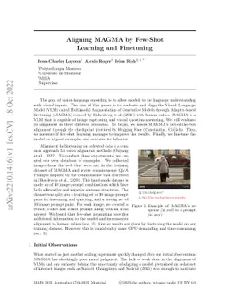Aligning MAGMA by Few-Shot Learning and Finetuning