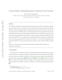 Learning Ability of Interpolating Deep Convolutional Neural Networks
