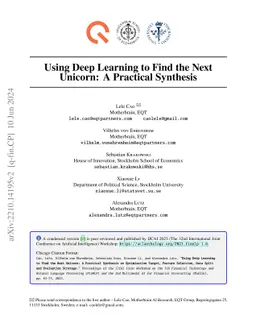 Using Deep Learning to Find the Next Unicorn: A Practical Synthesis