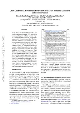CrisisLTLSum: A Benchmark for Local Crisis Event Timeline Extraction and
  Summarization