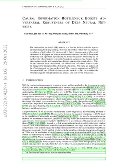 Causal Information Bottleneck Boosts Adversarial Robustness of Deep
  Neural Network