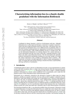 Characterizing information loss in a chaotic double pendulum with the
  Information Bottleneck