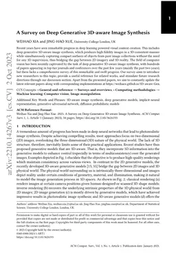 A Survey on Deep Generative 3D-aware Image Synthesis