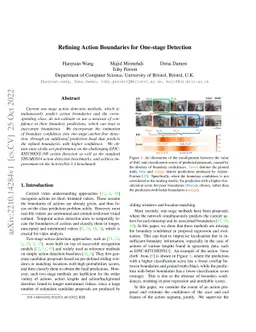 Refining Action Boundaries for One-stage Detection