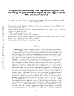 Progressively refined deep joint registration segmentation (ProRSeg) of
  gastrointestinal organs at risk: Application to MRI and cone-beam CT