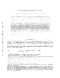 Wasserstein Archetypal Analysis