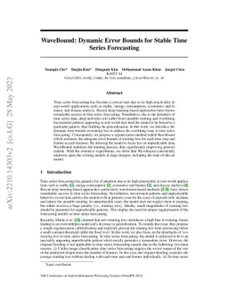 WaveBound: Dynamic Error Bounds for Stable Time Series Forecasting
