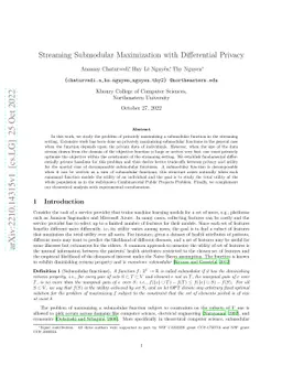 Streaming Submodular Maximization with Differential Privacy