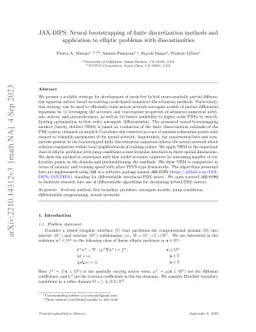 JAX-DIPS: Neural bootstrapping of finite discretization methods and
  application to elliptic problems with discontinuities