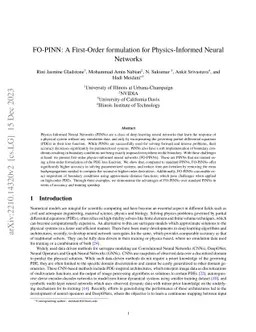 FO-PINNs: A First-Order formulation for Physics Informed Neural Networks
