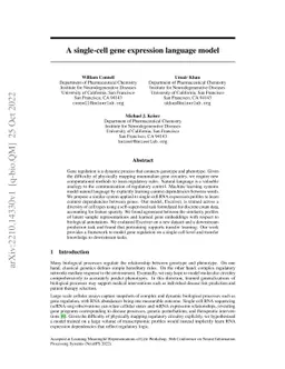 A single-cell gene expression language model