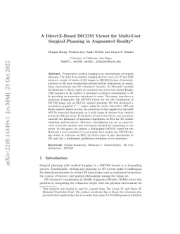 A DirectX-Based DICOM Viewer for Multi-User Surgical Planning in
  Augmented Reality
