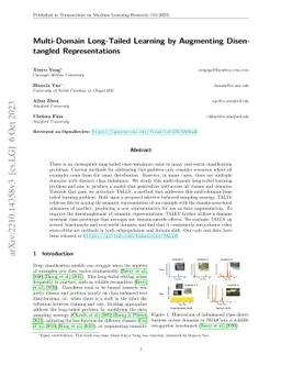 Multi-Domain Long-Tailed Learning by Augmenting Disentangled
  Representations